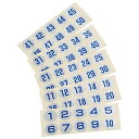 連番シール シルバー 青文字 22398(51〜100)【ECJ】