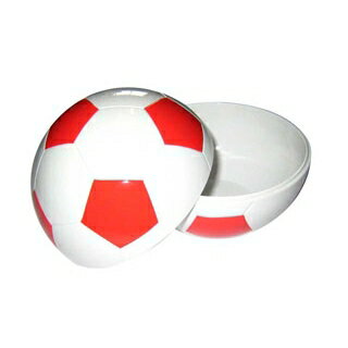 お子様ランチ皿 サッカーボール 小(仕切なし)YB-SRSR レッド【ECJ】