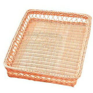 【まとめ買い10個セット品】 籐 浅型かご Y-10N 300×460×H60【ECJ】