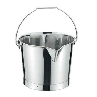 【まとめ買い10個セット品】 クローバー 18-8 口付バケツ 目盛付 15L【ECJ】