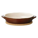 【まとめ買い10個セット品】 ほっくり オーバルグラタン 茶 16477【ECJ】