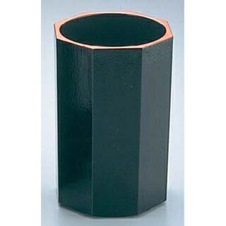 【まとめ買い10個セット品】 八角木目箸立 黒天朱 小 6-1419-1【ECJ】