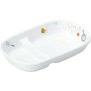 【まとめ買い10個セット品】 リ・おぎそ 子ども食器シリーズ 角仕切皿 17cm 2065-1240【ECJ】