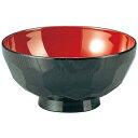 【まとめ買い10個セット品】亀甲 汁椀 黒内朱 4寸 ABS樹脂 6-175-1【ECJ】