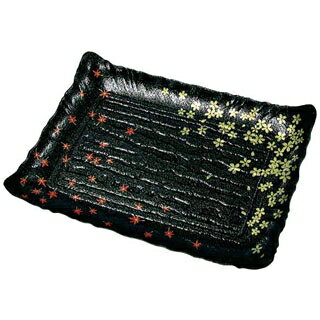 【まとめ買い10個セット品】 プラ容器 筑後(10枚入)大 春秋黒【ECJ】