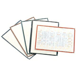 【まとめ買い10個セット品】 えいむ クリアテーピング メニューブック 合皮 LTB-42 黒【ECJ】