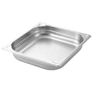 プロシェフ 18-8 穴明GNパン補強重なり防止付 2/3 100mm【ECJ】