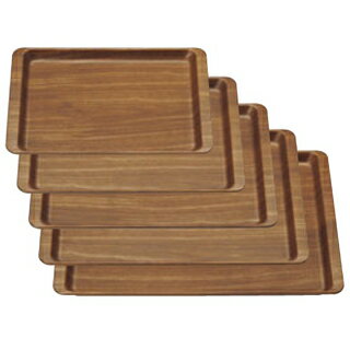 木目調ABSトレー(長角盆)濃木目 NS M44-367【ECJ】