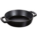 【まとめ買い10個セット品】ストウブ 両手フライパン ラウンド 26cm ブラック 40511-725【ECJ】