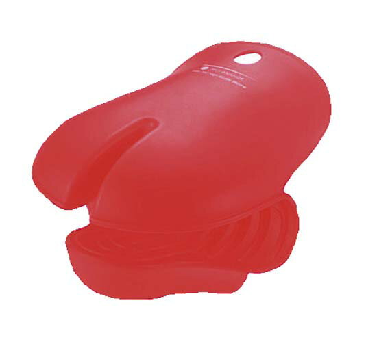 【まとめ買い10個セット品】シリコンハーフミトン レッド 0002-599R(1個)【 オーブンミット 】【ECJ】