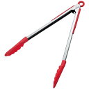 【まとめ買い10個セット品】ナイロン 万能トング ロック付 12インチ 赤 KB-KE0119/RD【ECJ】