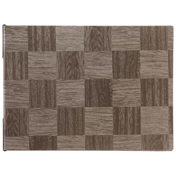 【まとめ買い10個セット品】シンビ 市松柄メニューブック LS-113 銀茶【ECJ】