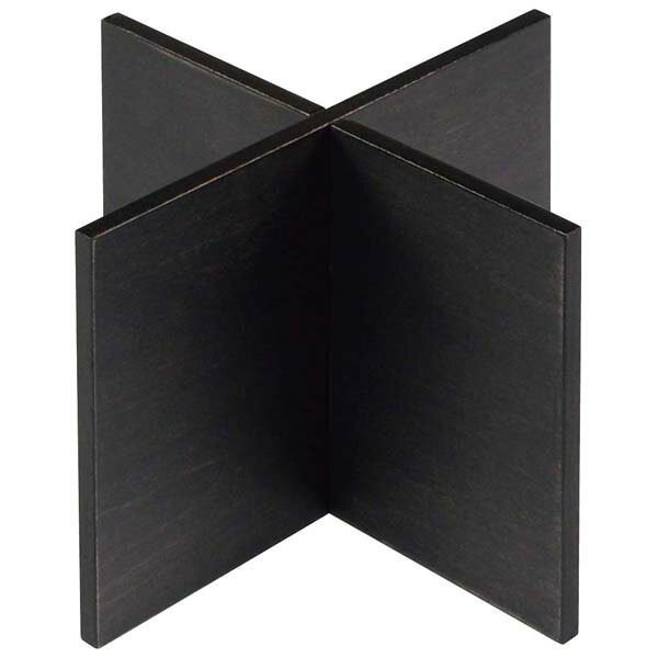 【まとめ買い10個セット品】木製 組立十字スタンド 黒 200×200×150mm【ECJ】
