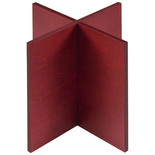 【まとめ買い10個セット品】木製 組立十字スタンド 赤 200×200×200mm【ECJ】