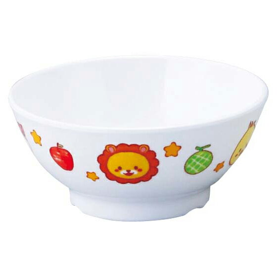 メラミン子供食器 みんなともだち。飯碗 YMB-1 アイボリー【ECJ】