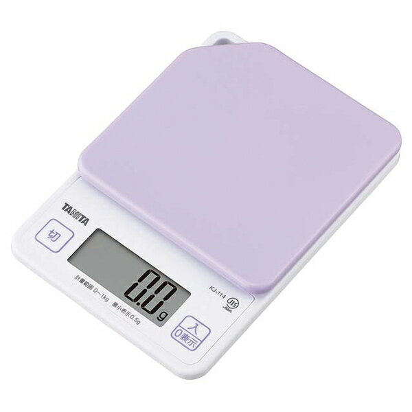 【まとめ買い10個セット品】タニタ デジタルクッキングスケール 1kg KJ-114 PP ブルーベリーパープル【ECJ】