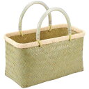 【まとめ買い10個セット品】青竹 市場かご 中 ビニール取っ手【ECJ】