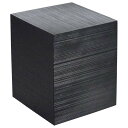 【まとめ買い10個セット品】木製 千筋キューブ 黒 200×200×240mm【ECJ】