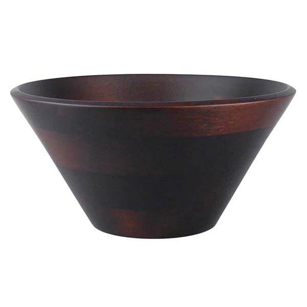【まとめ買い10個セット品】ラバーウッド サラダボール ブラウン 18cm 640491【ECJ】
