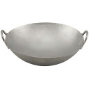【まとめ買い10個セット品】チタン 打出 中華両手鍋 39cm 窒化加工なし【ECJ】