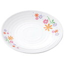 【まとめ買い10個セット品】メラミン食器 花束(ブーケ)丸皿(中)BU-13【ECJ】