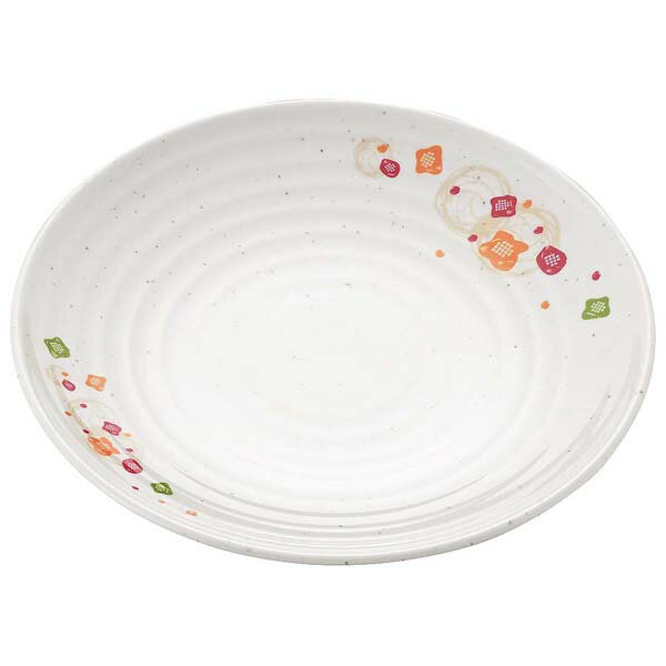 【まとめ買い10個セット品】メラミン食器 和華(ほのか)丸皿(大)HO-12【ECJ】