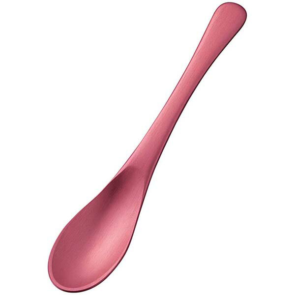 【まとめ買い10個セット品】アルミ ティースプーン アルマイト ピンク加工(1個箱)【ECJ】