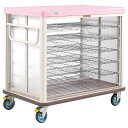 【まとめ買い10個セット品】エレクター COO常温配膳車 シャッター式 ベーシックタイプ JCSB48SP シュガーピンク【ECJ】