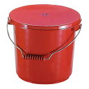 【まとめ買い10個セット品】PP バケツ 13L PO-13A 蓋付 レッド【ECJ】