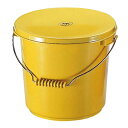 【まとめ買い10個セット品】PP バケツ 13L PO-13A 蓋付 イエロー【ECJ】