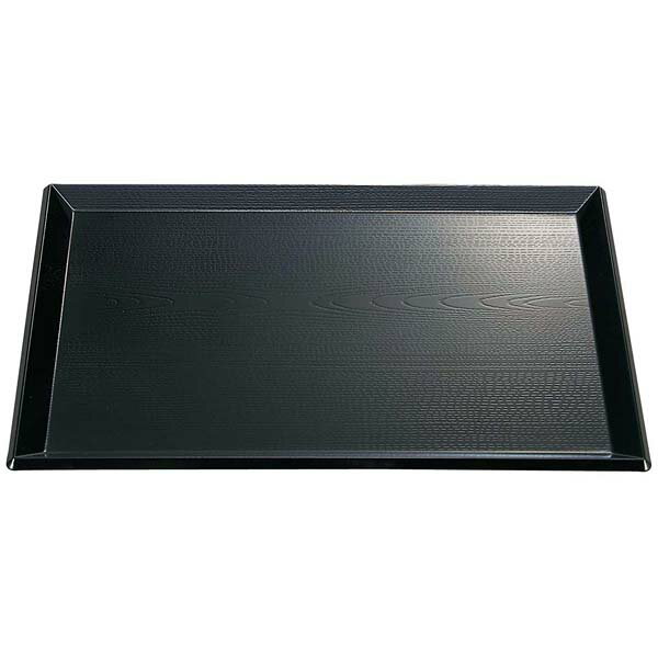 【まとめ買い10個セット品】富士長手木目盆 新黒たたきNS 尺2【ECJ】