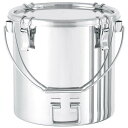 18-8下部折りたたみ取っ手付密閉容器(キャッチクリップ式)吊付CTBDF21cm【ECJ】(3)