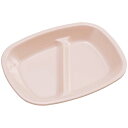 【まとめ買い10個セット品】メラミン食器 角仕切皿 大 ピンク PK-114【ECJ】