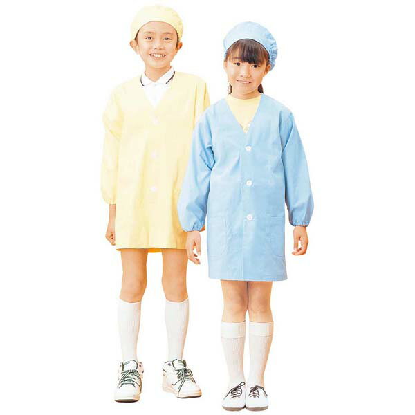 【まとめ買い10個セット品】学童給食衣シングル SKVB358 6号 4L クリーム【ECJ】