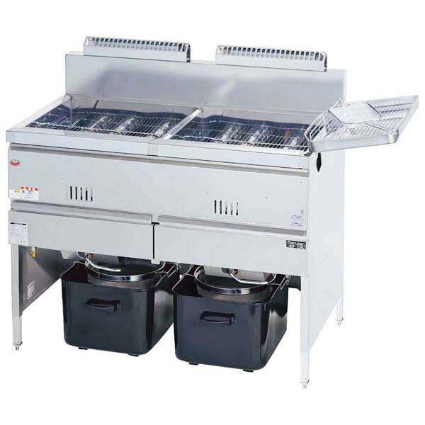 マルゼン ガスフライヤー 二槽式 MGF-18WK 13A【ECJ】