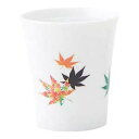 【まとめ買い10個セット品】温感白カップ 紅葉 中 B52-10【ECJ】