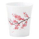 温感白カップ 桜 中 B52-12【ECJ】