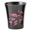 温感黒カップ 桜 中 B52-28【ECJ】