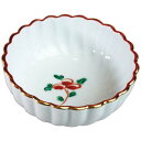 【まとめ買い10個セット品】アルセラム強化食器 朱金見込花菊型小鉢 EC20-19【ECJ】