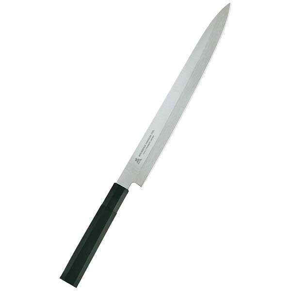 商品の仕様●外寸(mm)：刃渡：240　全長：385 ●重量:155g●材質：刃：モリブデン・バナジウム鋼　柄：ノバロンAGZ330（銀系無機抗菌剤）入りエラストマー樹脂 ●製造国：日本■●ハンドルは一体成型でエラストマー樹脂に抗菌剤が入っているため、衛生面に優れています。●刃は水砥で本格的な刃付けを施し、鋭い切れ味が長く持続します。※商品画像はイメージです。複数掲載写真も、商品は単品販売です。予めご了承下さい。※商品の外観写真は、製造時期により、実物とは細部が異なる場合がございます。予めご了承下さい。※色違い、寸法違いなども商品画像には含まれている事がございますが、全て別売です。ご購入の際は、必ず商品名及び商品の仕様内容をご確認下さい。※原則弊社では、お客様都合（※色違い、寸法違い、イメージ違い等）での返品交換はお断りしております。ご注文の際は、予めご了承下さい。