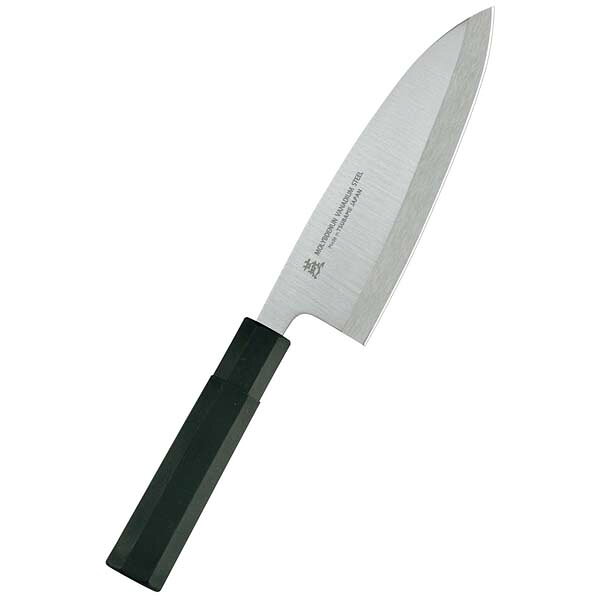 商品の仕様●外寸(mm)：刃渡：180　全長：335 ●重量:315g●材質：刃：モリブデン・バナジウム鋼　柄：ノバロンAGZ330（銀系無機抗菌剤）入りエラストマー樹脂 ●製造国：日本■●ハンドルは一体成型でエラストマー樹脂に抗菌剤が入っているため、衛生面に優れています。●刃は水砥で本格的な刃付けを施し、鋭い切れ味が長く持続します。※商品画像はイメージです。複数掲載写真も、商品は単品販売です。予めご了承下さい。※商品の外観写真は、製造時期により、実物とは細部が異なる場合がございます。予めご了承下さい。※色違い、寸法違いなども商品画像には含まれている事がございますが、全て別売です。ご購入の際は、必ず商品名及び商品の仕様内容をご確認下さい。※原則弊社では、お客様都合（※色違い、寸法違い、イメージ違い等）での返品交換はお断りしております。ご注文の際は、予めご了承下さい。