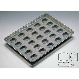 シリコン シリコーン加工タイコ型天板 25面【キッチン 業務用天板 天パン オーブン レンジ お菓子作り ケーキ作り オーブンレンジ 天板 業務用 オーブン 天板 ケーキ 天板で焼く ケーキ天板 クッキー てんばん 製菓板】【ECJ】