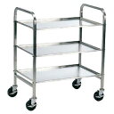 【18-8エコノミーキッチンワゴン 3段 ENDO EC-03 ENDO】【厨房器具 製菓道具 飲食店】【ECJ】