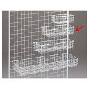 【まとめ買い10個セット品】ネット用網カゴ 白 W42cm 61-132-1-2【 店舗什器 ネット什器 ネット用棚・カゴ ネット用網カゴ 白ネット什器 】【店...