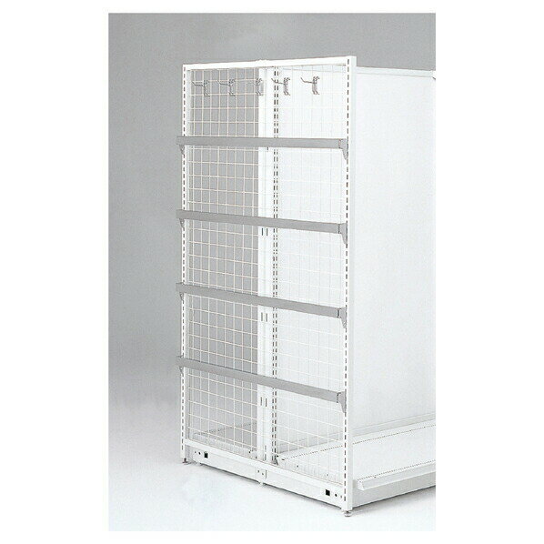 KZ用エンドネットフレームW120×H135cm 61-422-44-1【システム什器 KS/KZゴンドラ什器 KS/KZ ホワイト KS/KZ用エンドフレーム ネットタイプ W120cm ホワイト】【ECJ】