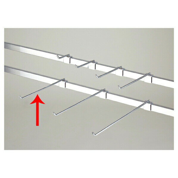 角バー用フックL25cm100本組 T 61-423-55-12【システム什器 システムオプション 角バー用オプション フックハンガー】【ECJ】