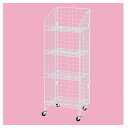 4段ネットラックW92×H135cm 白 61-436-33-1【店舗什器 ネット什器 ネットラック ネットラック ネット棚展開 W92cm】【ECJ】
