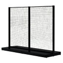 KZ ブラック両面ネットタイプW90×H180cm本体 61-535-31-5【システム什器 KS/KZゴンドラ什器 KS/KZ ブラック KS ネットタイプ ...