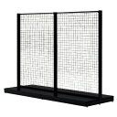 KZ ブラック両面ネットタイプW120×H210cm本体 61-535-32-6【システム什器 KS/KZゴンドラ什器 KS/KZ ブラック KS ネットタイプ...