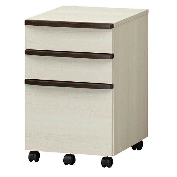 セパルテック 木製デスク下ワゴンアイボリー 61-535-69-2【ECJ】